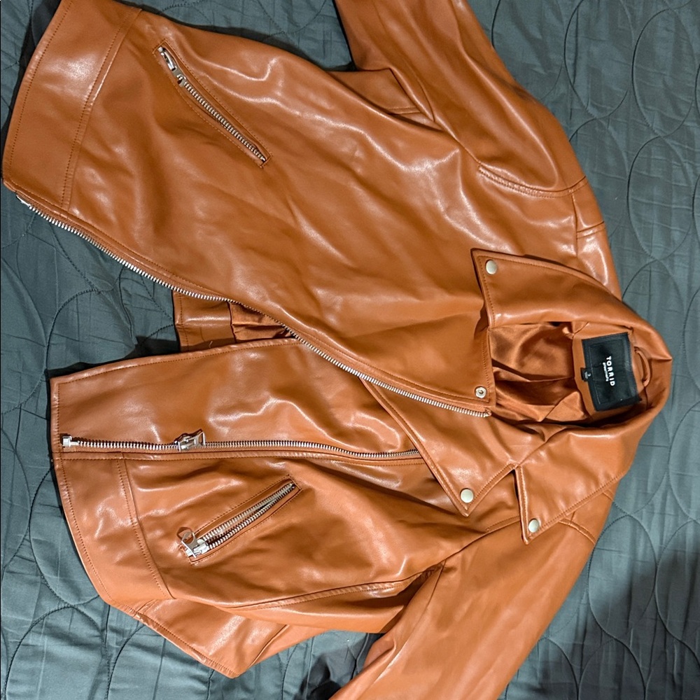 Torrid Cognac Leather Jacket